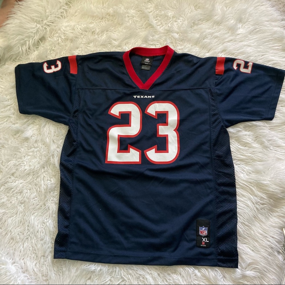 NFL Team Apparel HOUSTON TEXANS ARIAN FOSTER #23 BLUE ~Sz Youth XL 28-20 - Picture 2 of 6